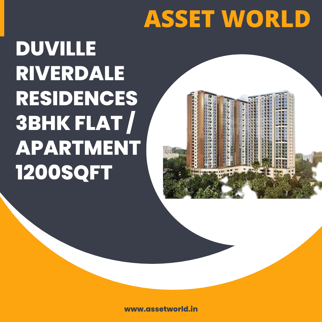 Duville Riverdale Residences 3BHK Flat / Apartment1200sqft