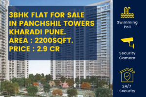 Panchshil Towers 3BHK Flat / Apartment 2200sqft