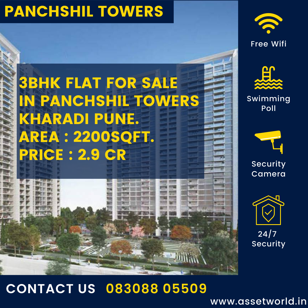 Panchshil Towers 3BHK Flat / Apartment 2200sqft